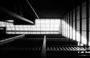 Corrugated fiberglass interior No. 1   -   Chicago, 1985   -   Kodak infrared black & white 35mm film