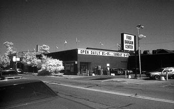 Food Bargain Center   -   Oak Park, IL, 1983   -   Kodak infrared black & white 35mm film