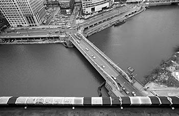 Franklin–Orleans Street Bridge   -   Chicago, 1982   -   Kodak Plus-X black & white 35mm film