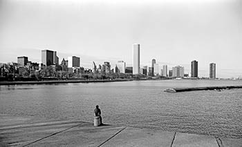 Lakeside skyline No. 1   -   Chicago, 1982   -   Kodak Technical Pan 35mm film