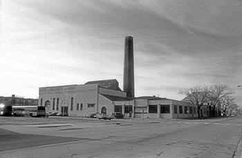 Smoke stack   -   Oak Park, IL, 1983   -   Kodak infrared black & white 35mm film