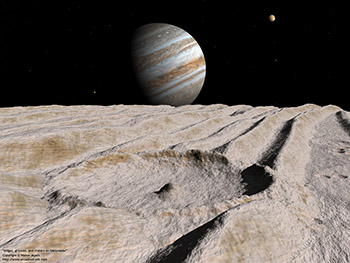 Ridges, grooves, and craters on Ganymede