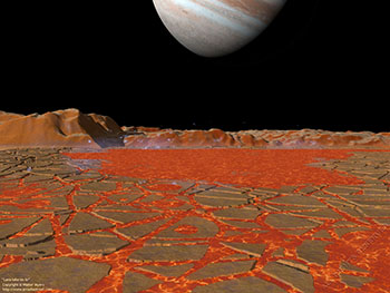 Lava lake on Io