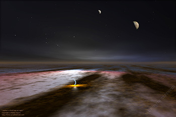 Jupiter's cloud tops at night
