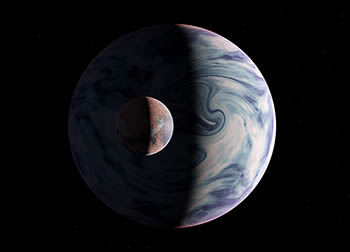 Blue gas giant & red planet - No. 1
