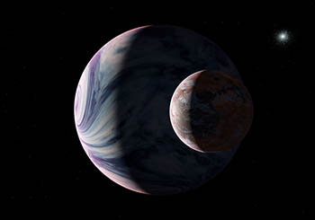 Blue gas giant & red planet - No. 2
