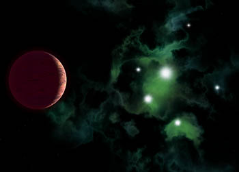Brown dwarf & nebula - No. 1