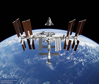 Cruise shuttle rendezvous with the ISS - No. 1