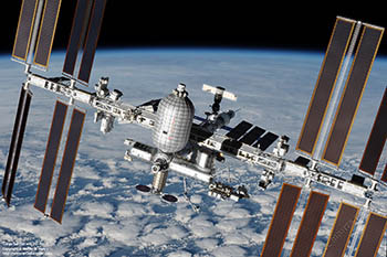 Large habitat and ISS - No. 1