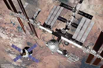 Large habitat and ISS - No. 2