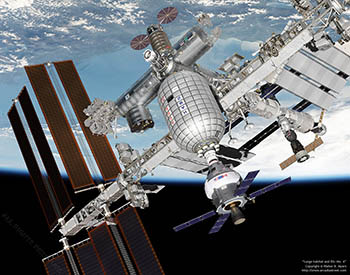 Large habitat and ISS - No. 4