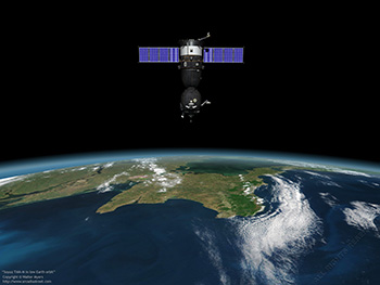 Soyuz TMA-M in low Earth orbit