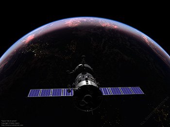 Soyuz TMA-M sunset