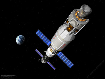 Soyuz deep space explorer stern