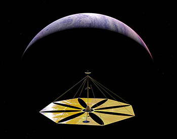 Light sail near gas giant exoplanet - No. 2