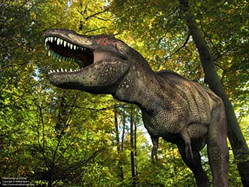 Tyrannosaurus roaring, 68 million years ago