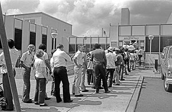 Long wait at the DMV   -   Chicago, 1983   -   Kodak Plus-X black & white 35mm film