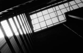 Corrugated fiberglass interior No. 2   -   Chicago, 1985   -   Kodak infrared black & white 35mm film