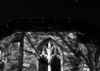Gothic window   -   Oak Park, IL, 1983   -   Kodak infrared black & white 35mm film