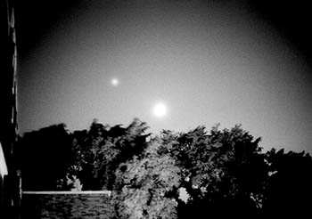 Moon & Venus No. 2   -   Oak Park, IL, 1983   -   Kodak infrared black & white 35mm film