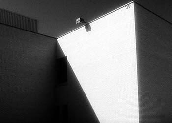 School corner   -   Oak Park, IL, 1984   -   Kodak infrared black & white 35mm film