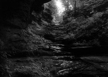 Carbondale gorge No. 10   -   Carbondale, IL, 1986   -   Kodak infrared black & white 35mm film
