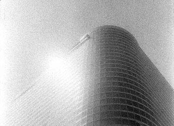 Rounded corner building   -   Chicago, 1983   -   Kodak infrared black & white 35mm film