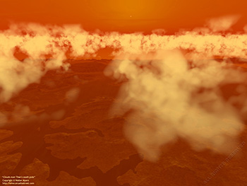 Clouds over Titan's south pole