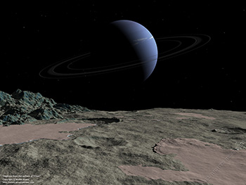 Neptune from the surface of Triton