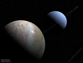Neptune from Triton orbit