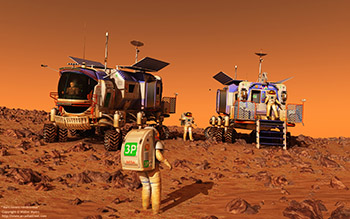 Mars rovers rendezvous